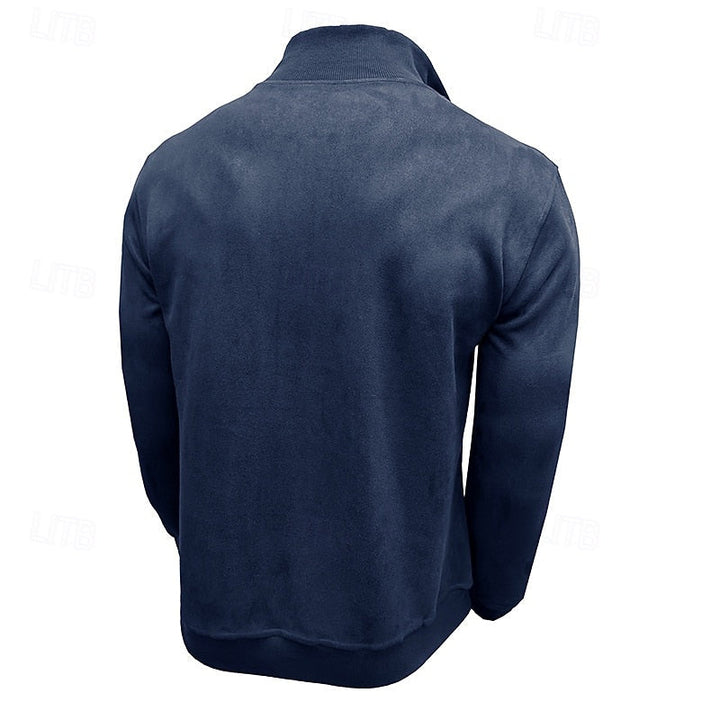 Caleb | Kvartdraget Ståkrage Sweatshirt
