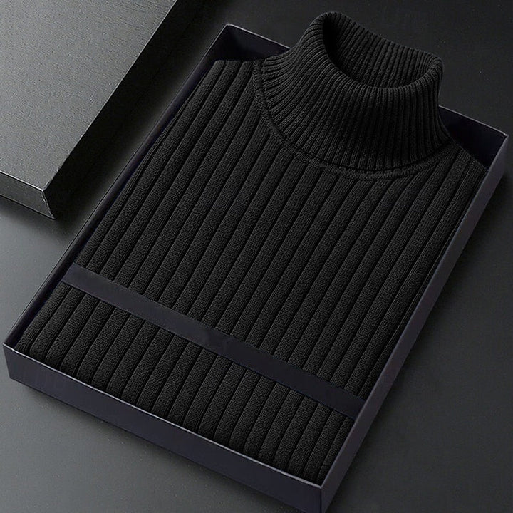Wallace | Ribbad Höghalssweater