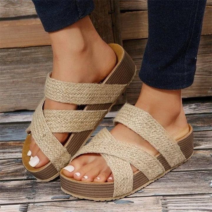 Sophia | Bekväm Ortopedisk Flätad Sandal