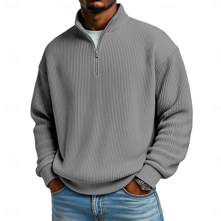 Harlan | Ribbad Quarter-Zip Pullover