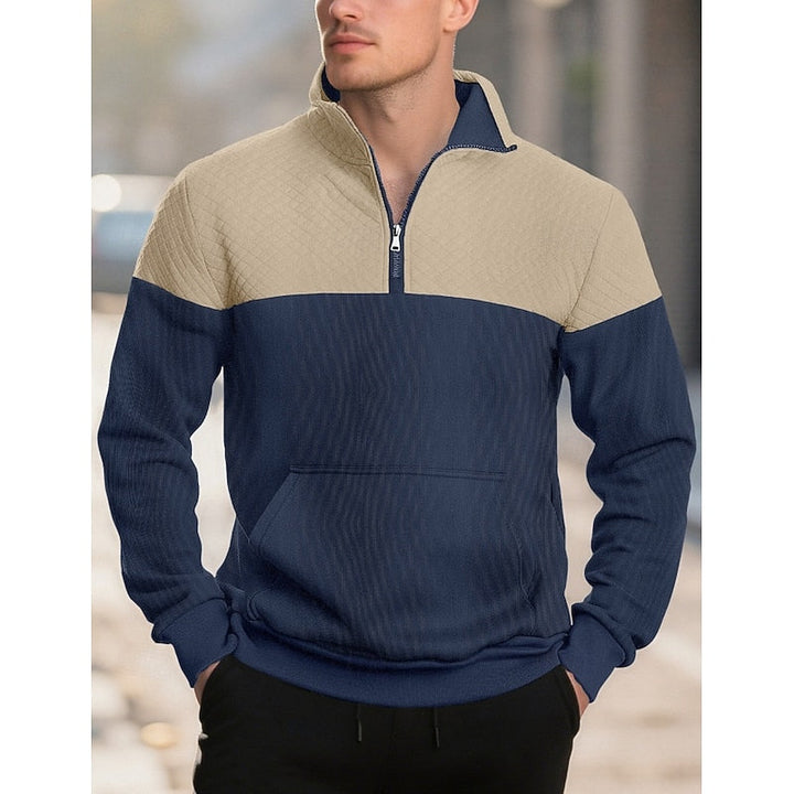 Braxton | Texturerad Quarter-Zip Sweatshirt