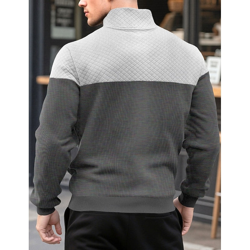 Braxton | Texturerad Quarter-Zip Sweatshirt