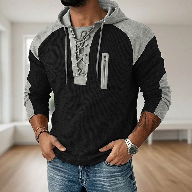 Wesley | Snörning Huva Pullover Hoodie