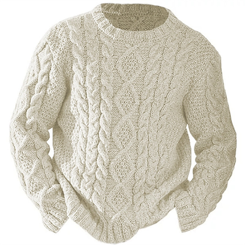 Ellis | Kabelstickad Crew Neck Tröja