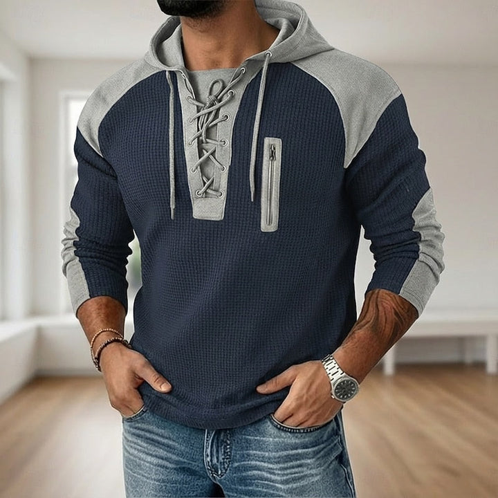 Wesley | Snörning Huva Pullover Hoodie