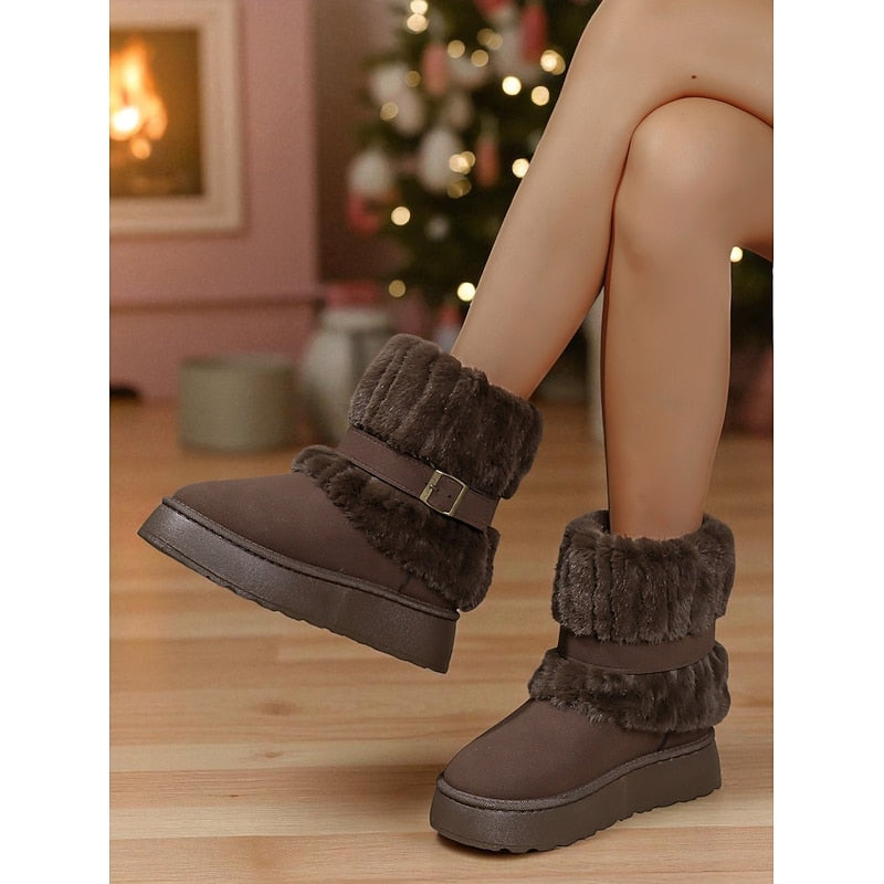 Cecily | Mysiga snöboots med pälsdetaljer