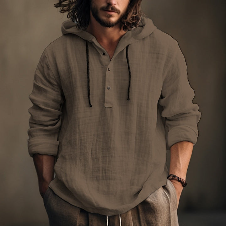 Roman | Avslappnad Hooded Skjorta
