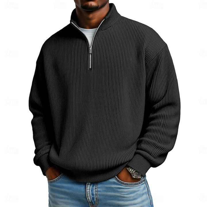 Harlan | Ribbad Quarter-Zip Pullover