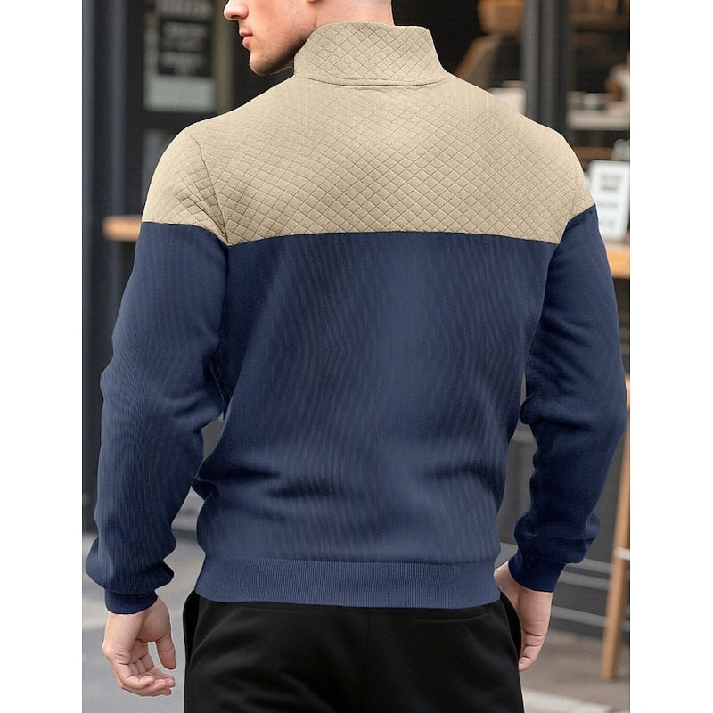 Braxton | Texturerad Quarter-Zip Sweatshirt