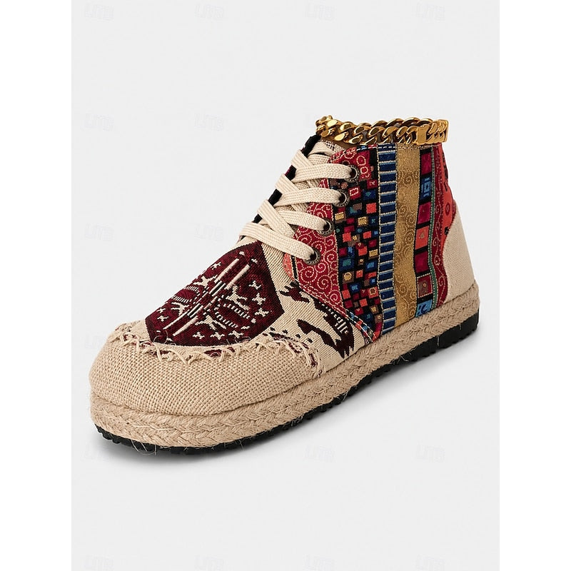 Talia | Boho Mönstrade Hög-Top Sneakers