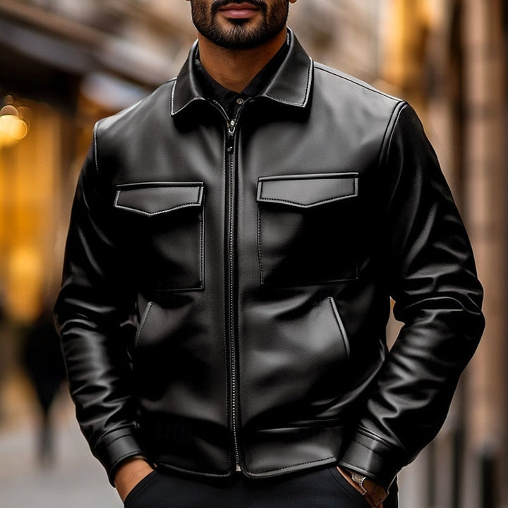 Anthony | Klassisk Krage Moto Jacka