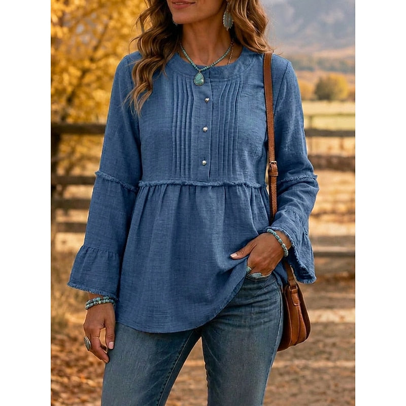 Rosalyn | Pyntad Peplum Blus