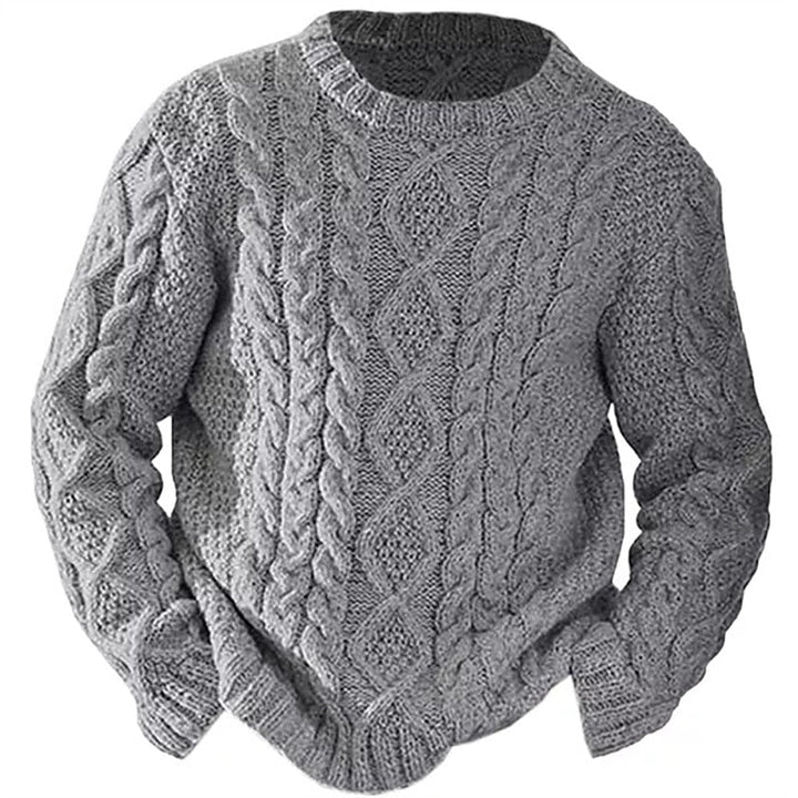 Ellis | Kabelstickad Crew Neck Tröja