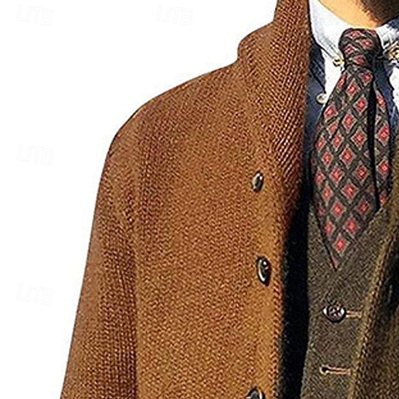 Frederick | Färgblock Skjortkrage Cardigan