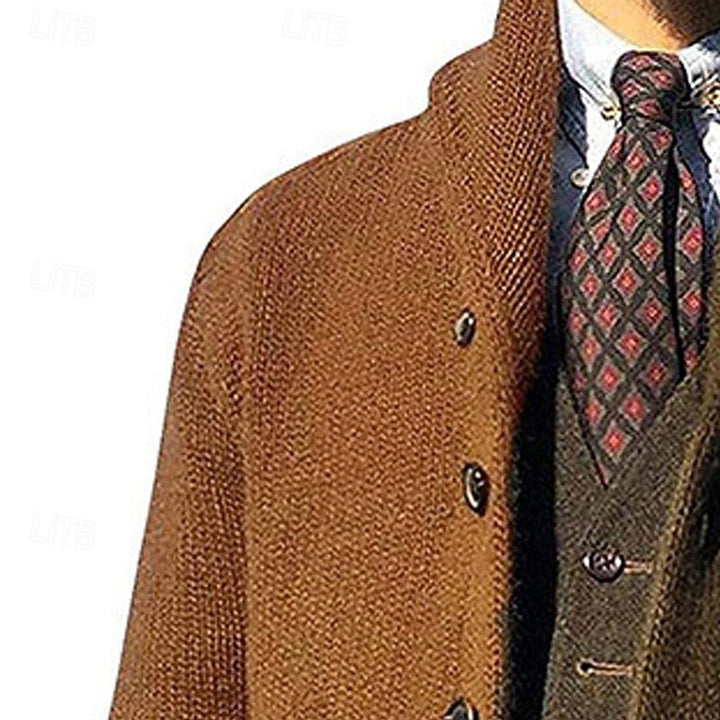 Frederick | Färgblock Skjortkrage Cardigan