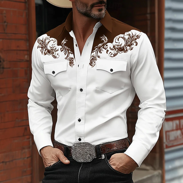 Harlan | Western-stil långärmad skjorta