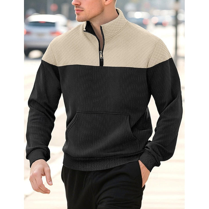 Braxton | Texturerad Quarter-Zip Sweatshirt