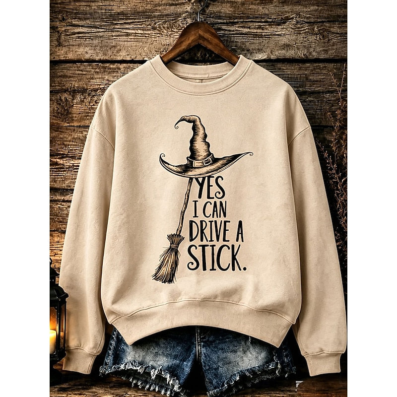 Quinn | Halloween Häxa Grafisk Sweatshirt