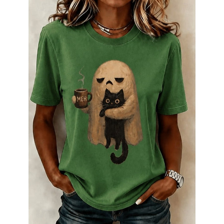 Phoebe | Spökkatt Halloween T-shirt