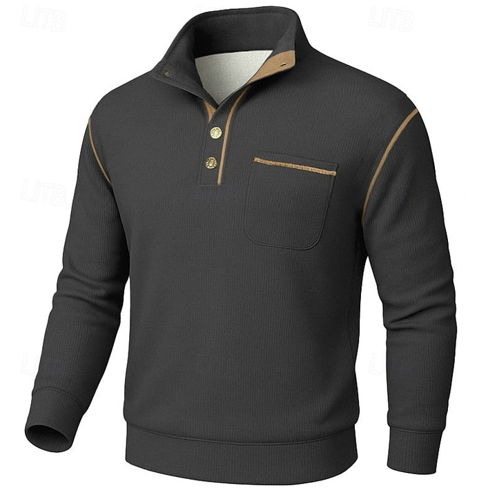 Conrad | Texturerad Halvknäpp Pullover