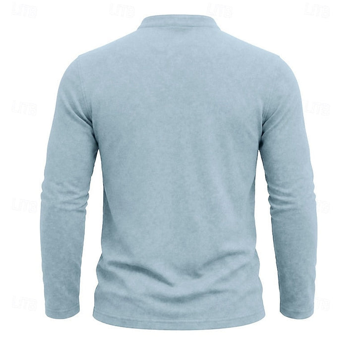 Weston | Klassisk Henley Skjorta med Långa Ärmar