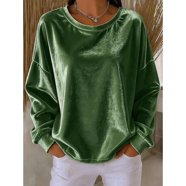 Rosanna | Avslappnad Crew-Neck Topp