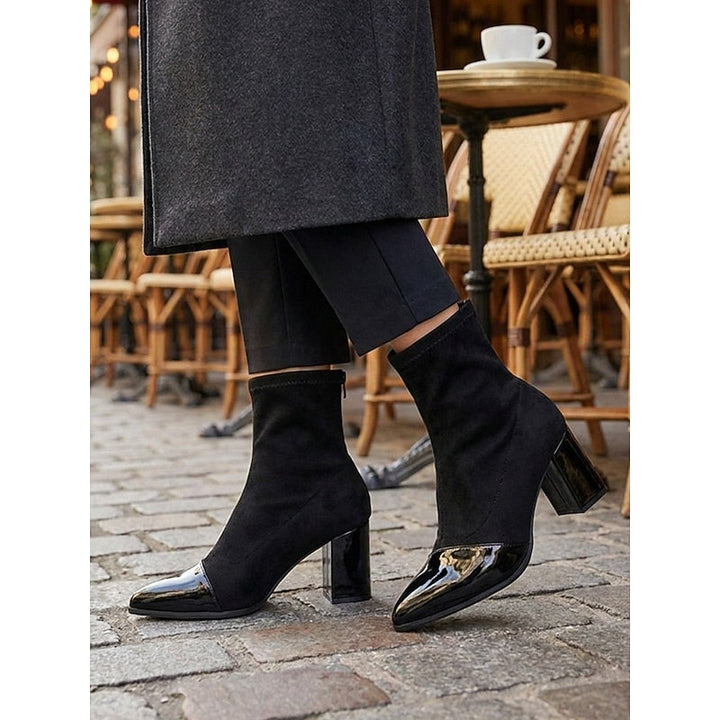 Beatrix | Cap-Toe Chunky Heel Ankelstövlar