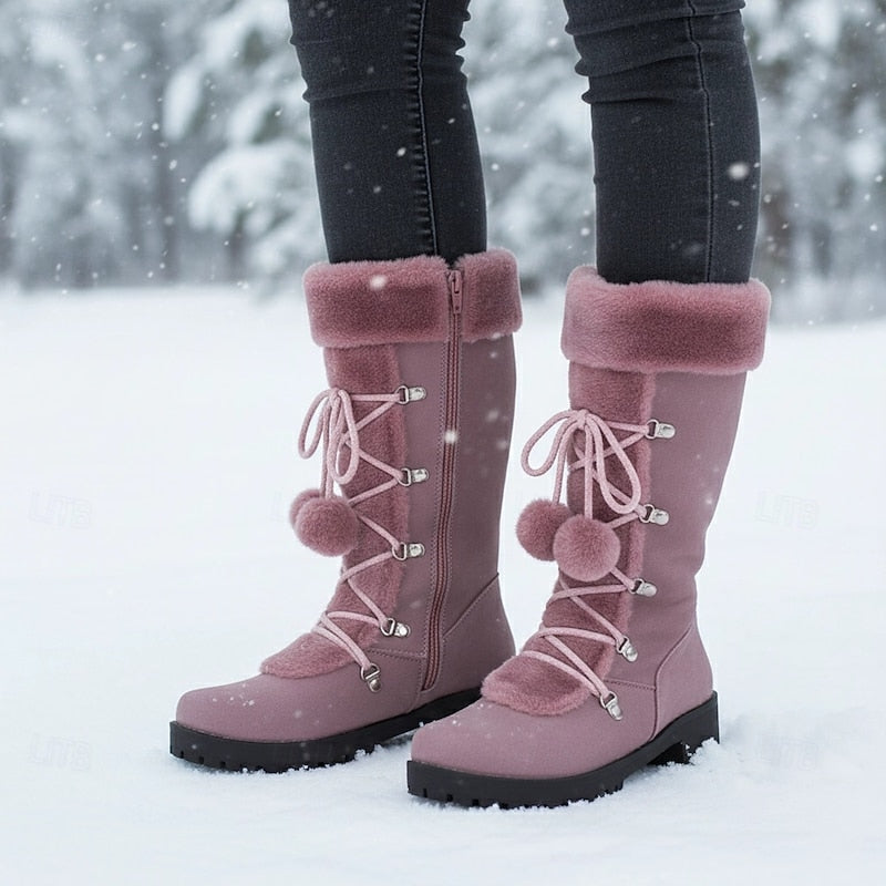 Sabrina | Mysiga Snörade Vinterstövlar