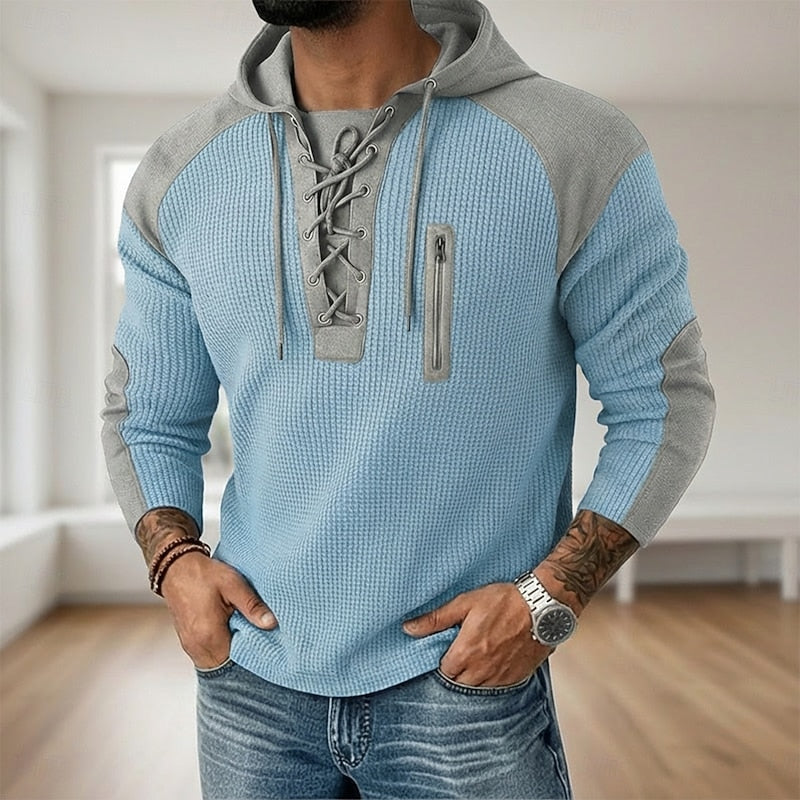 Wesley | Snörning Huva Pullover Hoodie