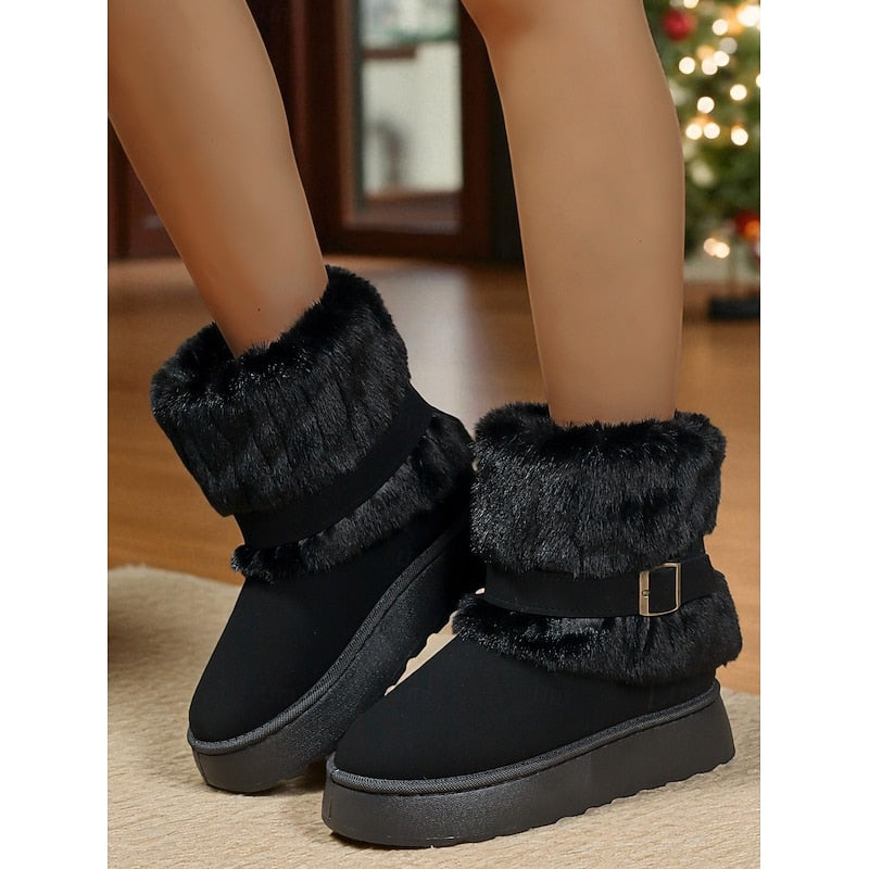 Cecily | Mysiga snöboots med pälsdetaljer